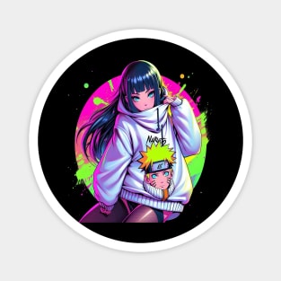 Hinata with Naruto's Sweater Picture Magnet